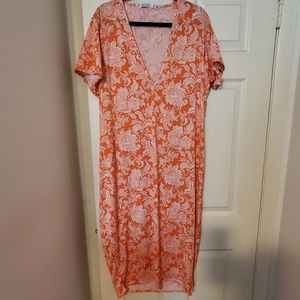 Orange and white dress